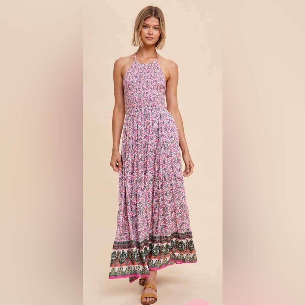 Floral Print Maxi Dress - Sz Small